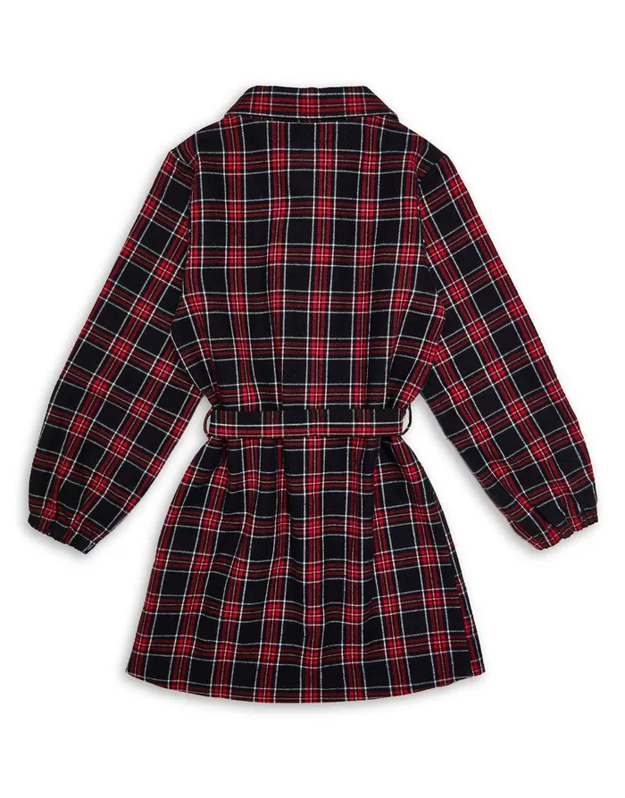 Girls Black Check Long Sleeve Shirt Black Threadbare Dresses Girls Black Check Long Sleeve Shirt Black Threadbare Dresses