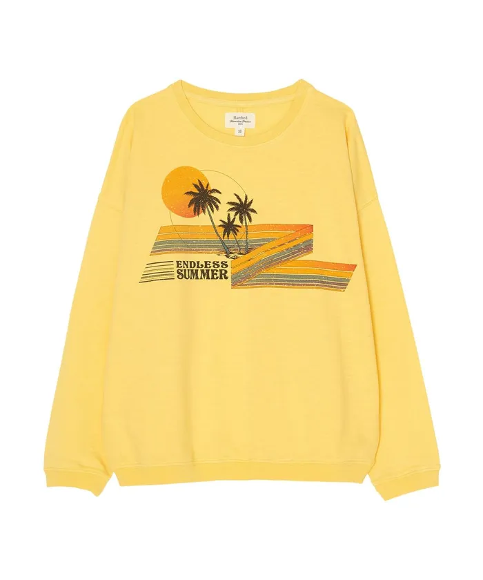 Girls Hartford Clothing Tahitoa Lemon Baby Fleece Sweatshirt