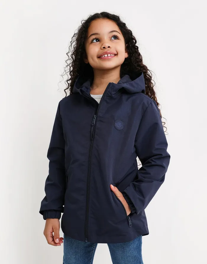 Girls Navy Soft Shell Jacket Navy Threadbare Jackets and Coats