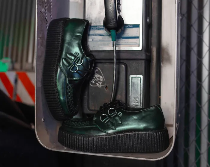 Green RubOff Mondo Creeper Men TUK Shoes Vegan Green RubOff Mondo Creeper Men TUK Shoes Vegan