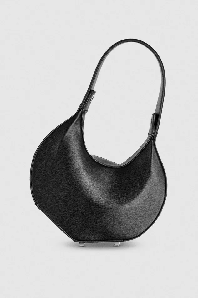 Handbags Women Patrizia Pepe Small Hobo Bangle Bag Nero