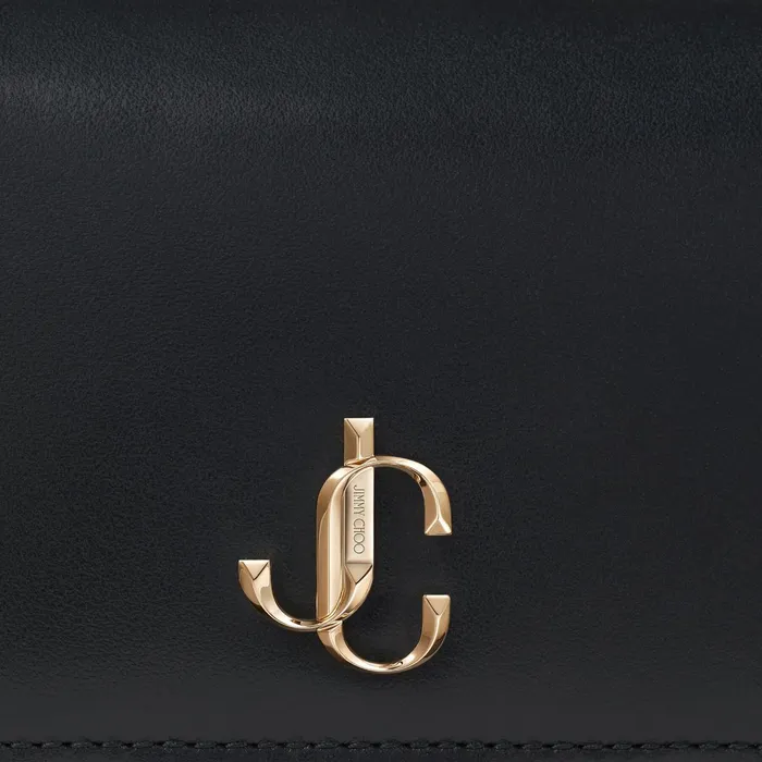 Hanne Black Smooth Calf Leather Wallet With Jc Emblem Black Women JIMMY CHOO Small Leather Goods