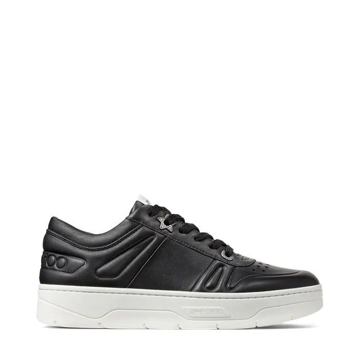 HawaiiF Black Calf Leather LaceUp Trainers X Black Women JIMMY CHOO Sneakers