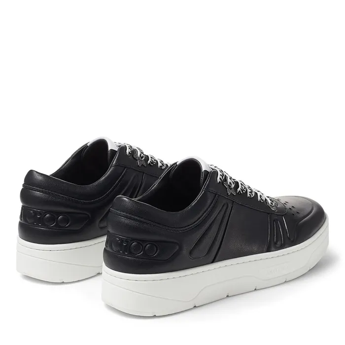 HawaiiF Black Calf Leather LaceUp Trainers X Black Women JIMMY CHOO Sneakers