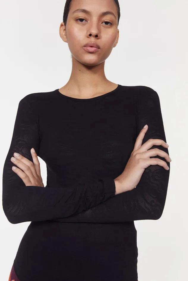 Henna Top Black Women Rodebjer Tops