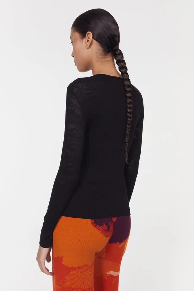 Henna Top Black Women Rodebjer Tops