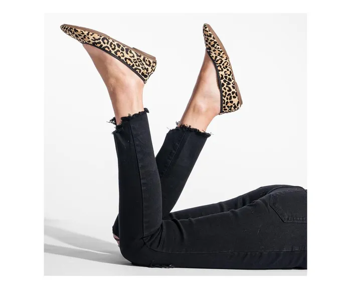 Hush Puppies Flats and SlipOns Chaste Ballet Leopard Calf Hair 8211 Women Hush Puppies Flats and SlipOns Chaste Ballet Leopard Calf Hair 8211 Women