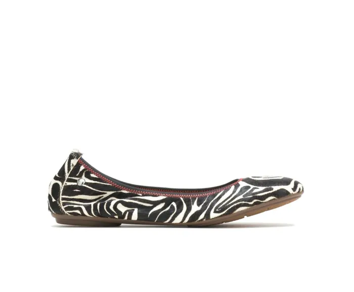 Hush Puppies Flats and SlipOns Chaste Ballet Zebra Calf Hair 8211 Women