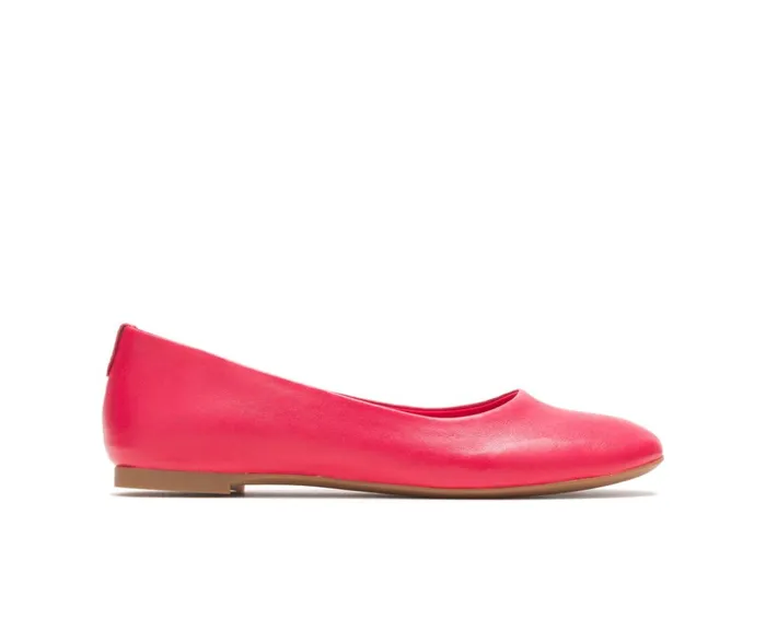 Hush Puppies Flats and SlipOns Kendal Ballet Perfect Fit Fire Red Leather 8211 Women