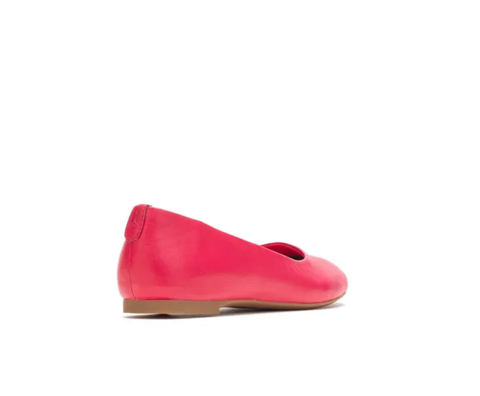 Hush Puppies Flats and SlipOns Kendal Ballet Perfect Fit Fire Red Leather 8211 Women