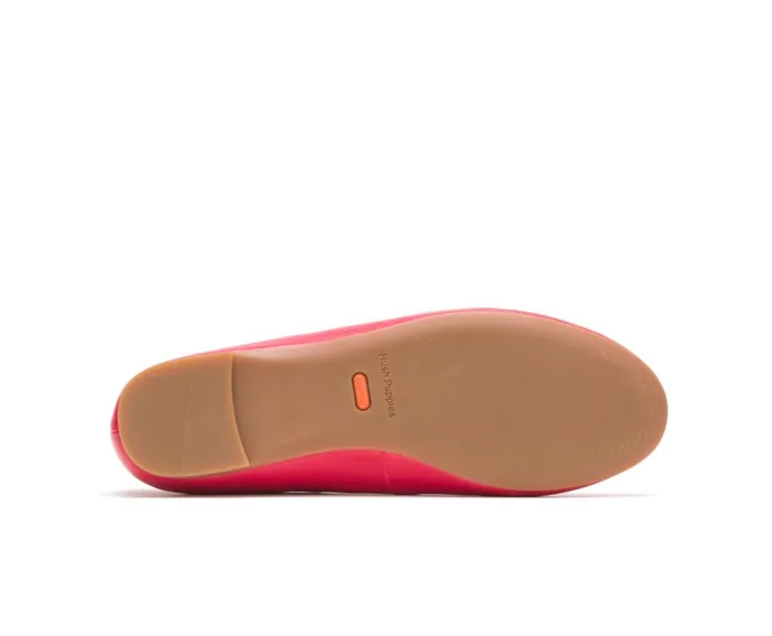 Hush Puppies Flats and SlipOns Kendal Ballet Perfect Fit Fire Red Leather 8211 Women