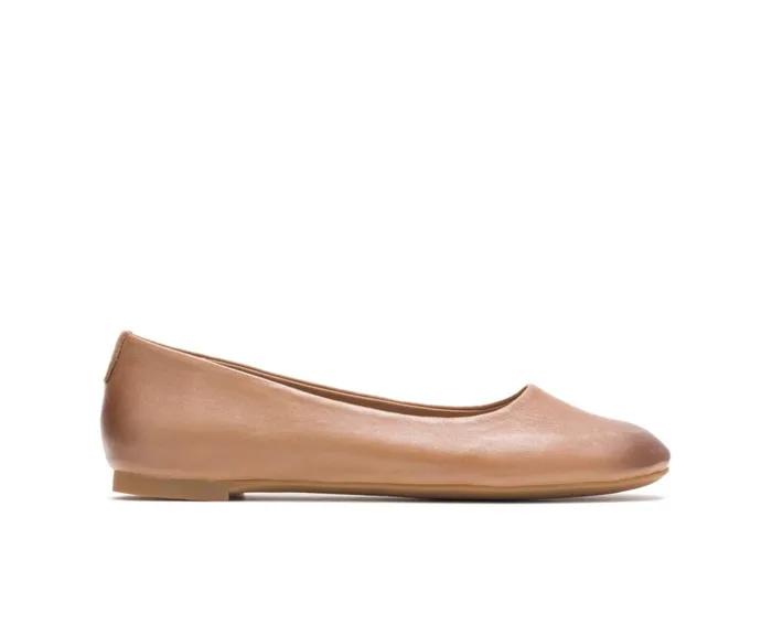 Hush Puppies Flats and SlipOns Kendal Ballet Perfect Fit Tan Leather 8211 Women
