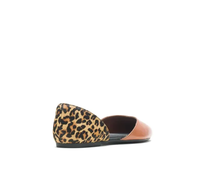 Hush Puppies Flats and SlipOns Sadie D039Orsay Tan Leathercheetah 8211 Women