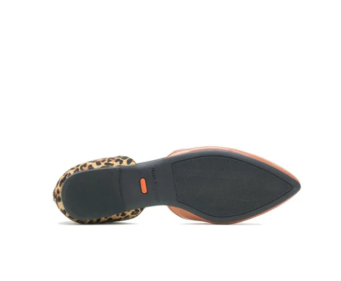 Hush Puppies Flats and SlipOns Sadie D039Orsay Tan Leathercheetah 8211 Women
