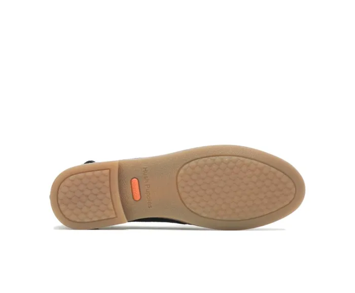 Hush Puppies Flats and SlipOns Wren Loafer Black Suede 8211 Women