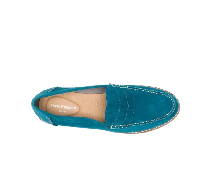 Hush Puppies Flats and SlipOns Wren Loafer Corsair Suede 8211 Women