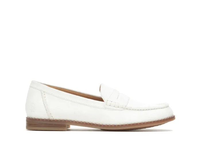 Hush Puppies Flats and SlipOns Wren Loafer White Suede 8211 Women