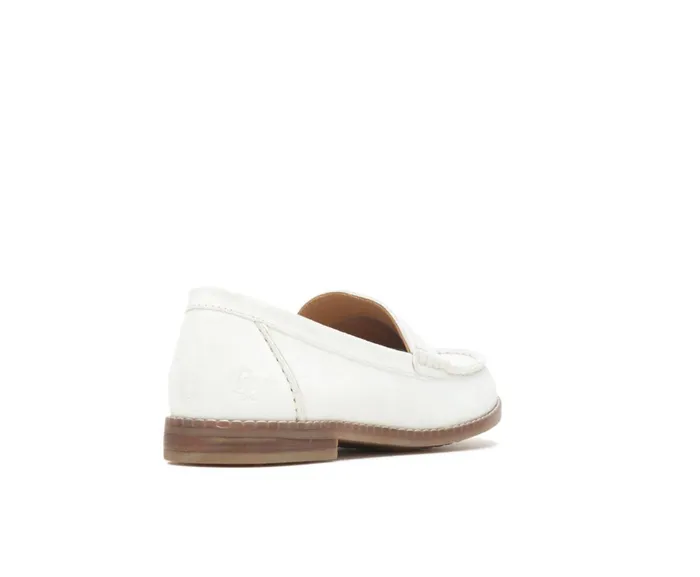Hush Puppies Flats and SlipOns Wren Loafer White Suede 8211 Women