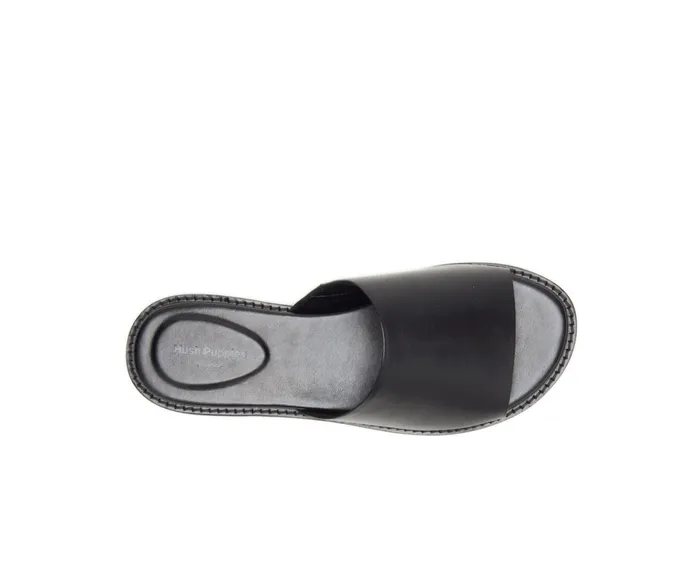 Hush Puppies Sandals Lexi Slide Black Leather 8211 Women