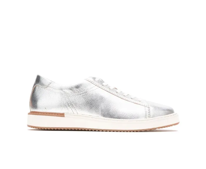 Hush Puppies Sneakers Sabine Sneaker Silver Metallic Leather 8211 Women