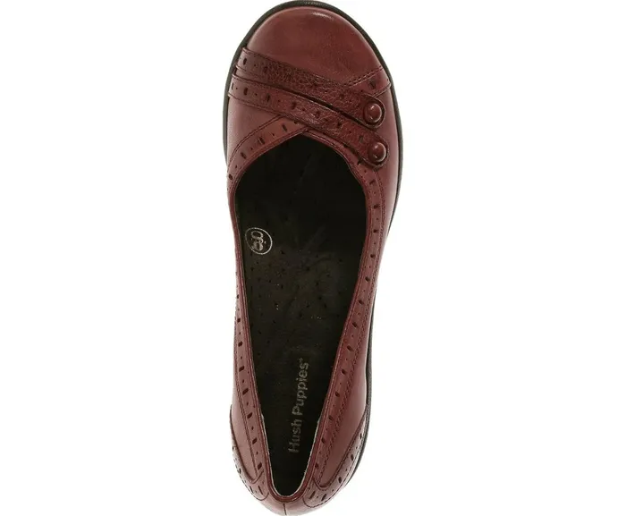 Hush Puppies Walking Shoes Burlesque Dark Red Leather 8211 Women