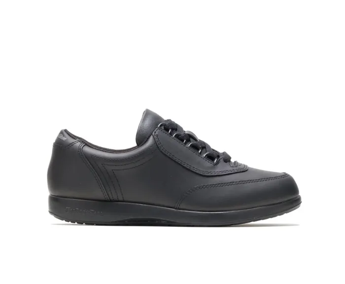 Hush Puppies Walking Shoes Classic Walker Black Leather 8211 Women