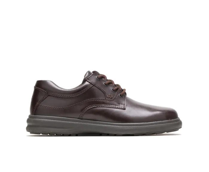 Hush Puppies Walking Shoes Glen Dark Brown Pullup Leather 8211 Men