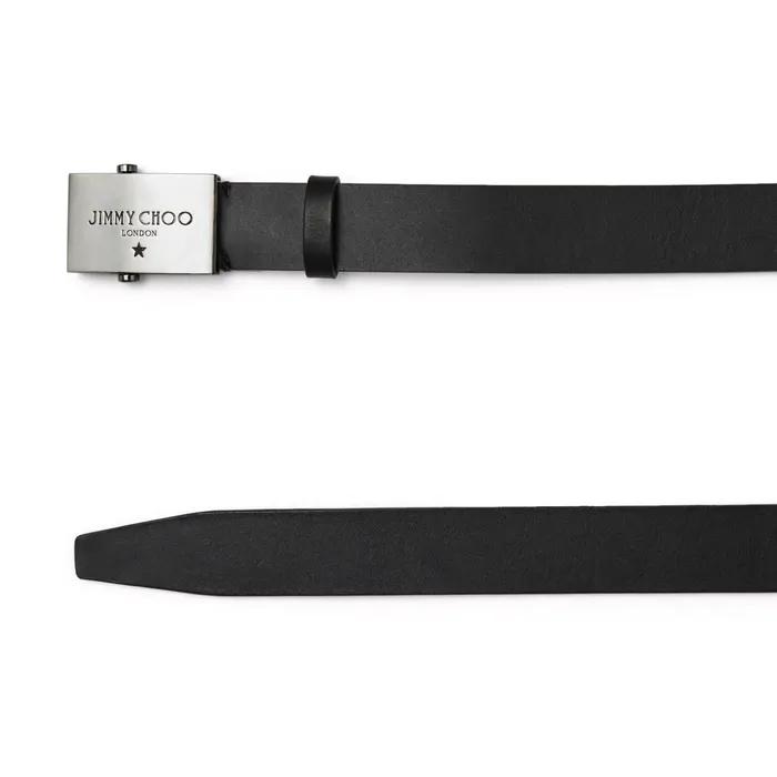 Hyden Black Calf Leather Belt Black Men JIMMY CHOO Belts
