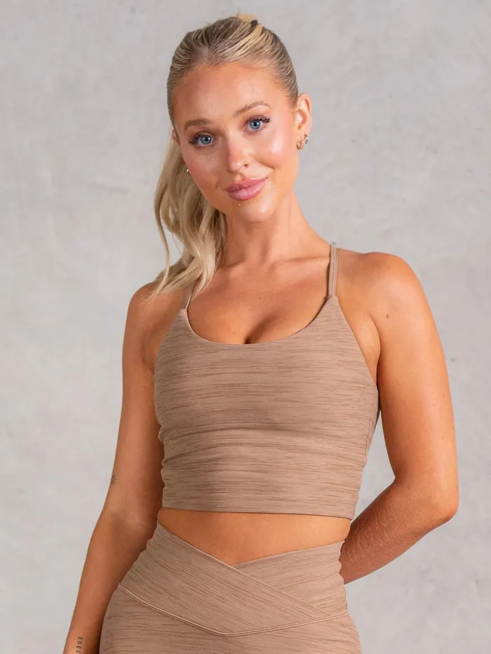 Icon Tank Bra 8211 Mocha Marl Women Ryderwear Tops