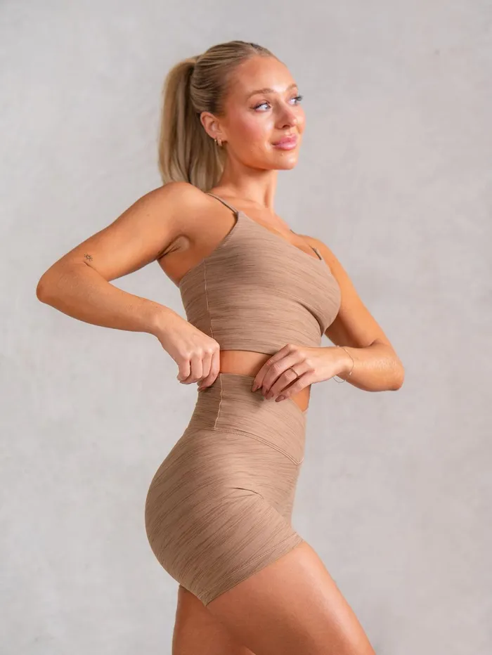 Icon Tank Bra 8211 Mocha Marl Women Ryderwear Tops