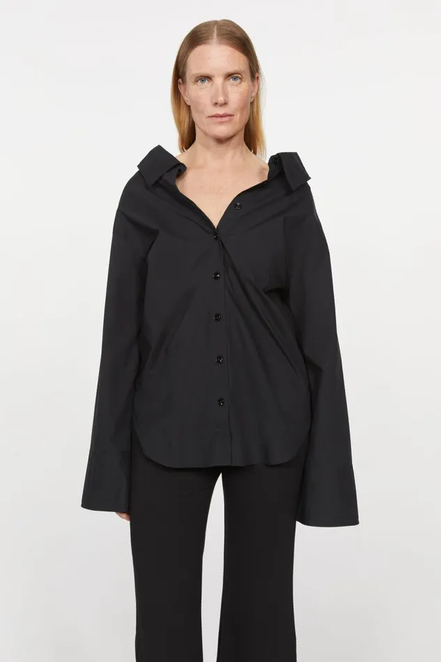 Imola Oversize Shirt Black Women Rodebjer Shirts and Blouses