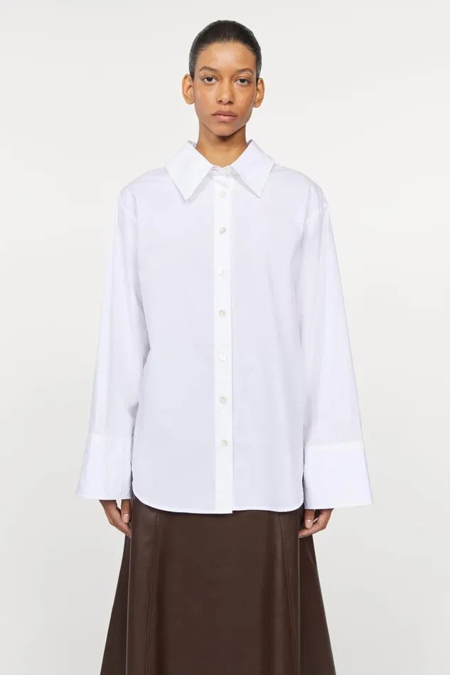Imola Oversize Shirt Crisp White Women Rodebjer Shirts and Blouses