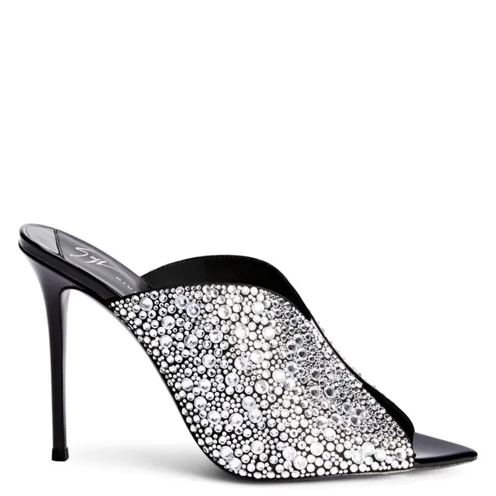 Intriigo Sparkle Black Women Giuseppe Zanotti Sandals