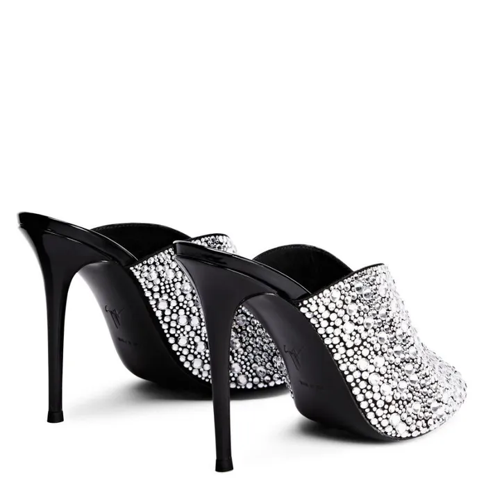 Intriigo Sparkle Black Women Giuseppe Zanotti Sandals
