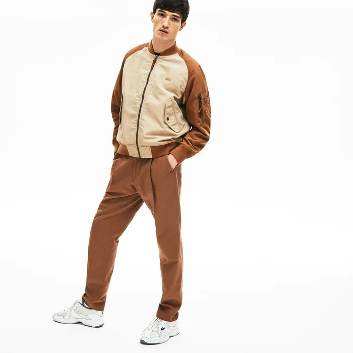 Jackets and Coats Lacoste Mens BiColor Reversible Lightweight Bomber BeigeBrownNavy Blue On Sale Jackets and Coats Lacoste Mens BiColor Reversible Lightweight Bomber BeigeBrownNavy Blue On Sale
