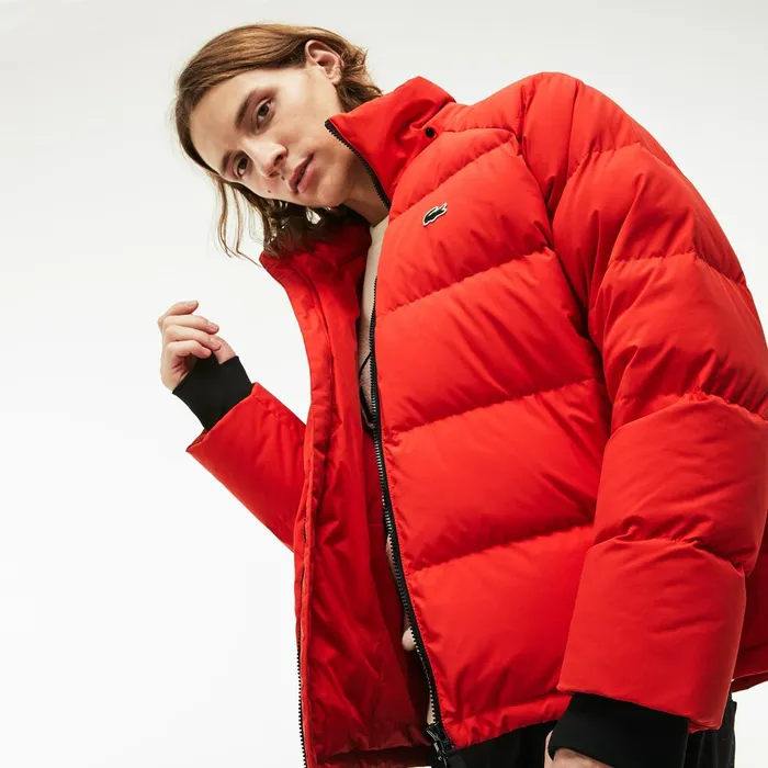 Jackets and Coats Lacoste Mens LIVE Short WaterResistant Taffeta Quilted Jacket Red Online Jackets and Coats Lacoste Mens LIVE Short WaterResistant Taffeta Quilted Jacket Red Online