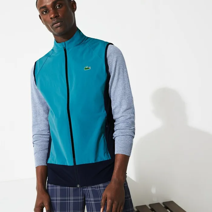 Jackets and Coats Lacoste Mens SPORT Colorblock Technical Taffeta Golf Quilted Vest BlueNavy Blue Store Jackets and Coats Lacoste Mens SPORT Colorblock Technical Taffeta Golf Quilted Vest BlueNavy Blue Store