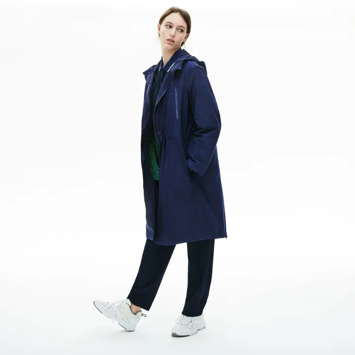 Jackets and Coats Lacoste Womens Reversible Jacket 4in1 Parka Navy Blue Outlet