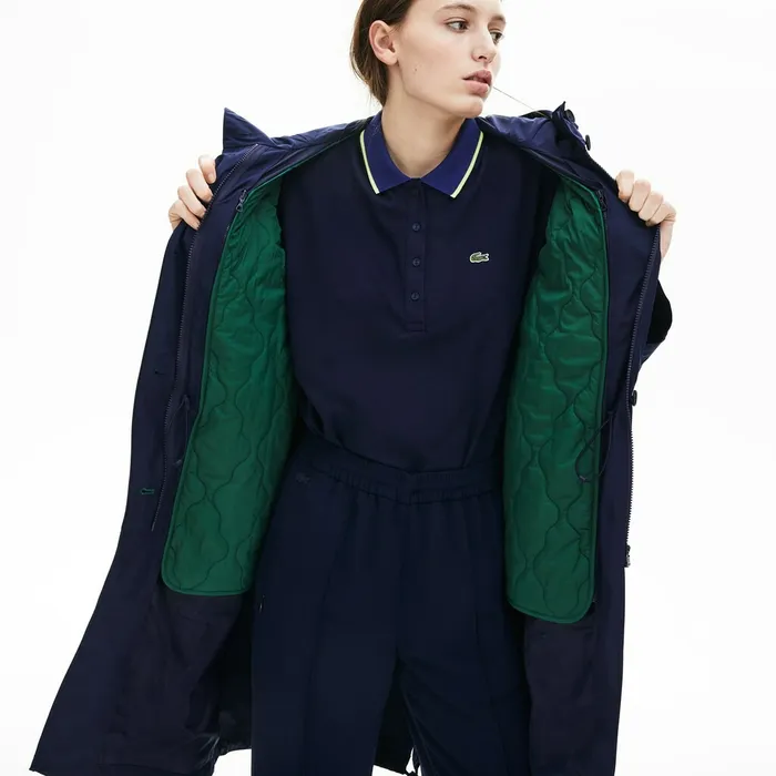 Jackets and Coats Lacoste Womens Reversible Jacket 4in1 Parka Navy Blue Outlet