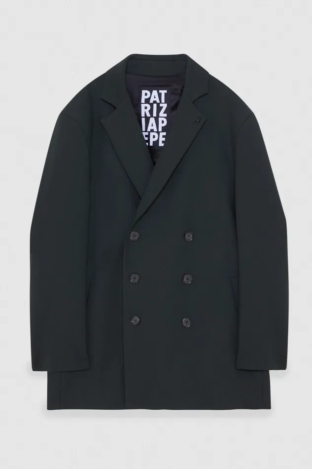 Jackets Men Patrizia Pepe Lined DoubleBreasted Coat Musk Green