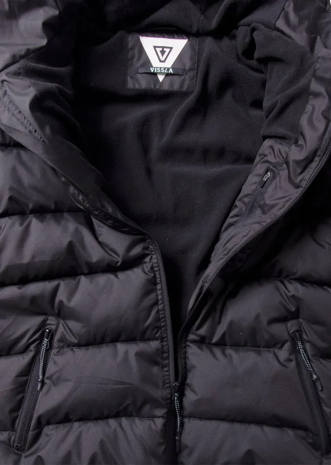 Jackets Men Vissla North Seas Eco Puffer Jacket Black Jackets Men Vissla North Seas Eco Puffer Jacket Black
