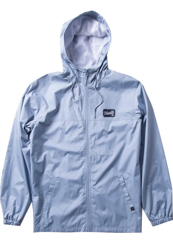 Jackets Men Vissla Solid Sets Eco Windbreaker Jacket Faded Denim