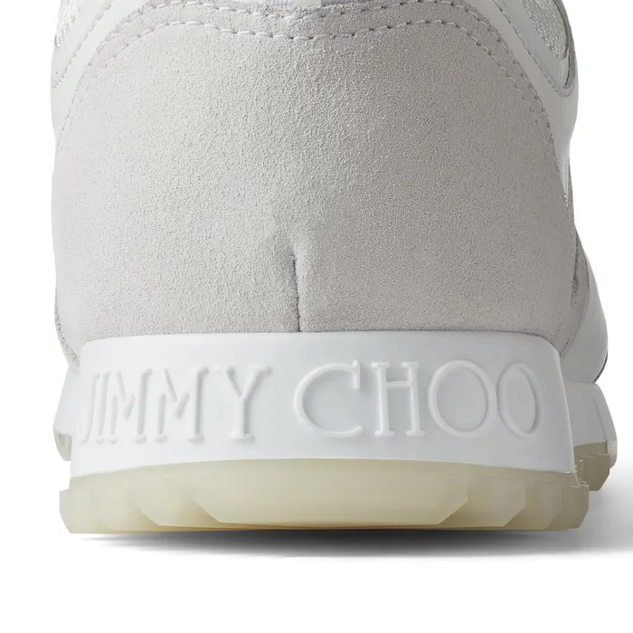 JavaM White Leather Mix And Sport Mesh Low Top Trainer X Whitewhite Men JIMMY CHOO Casual Shoes