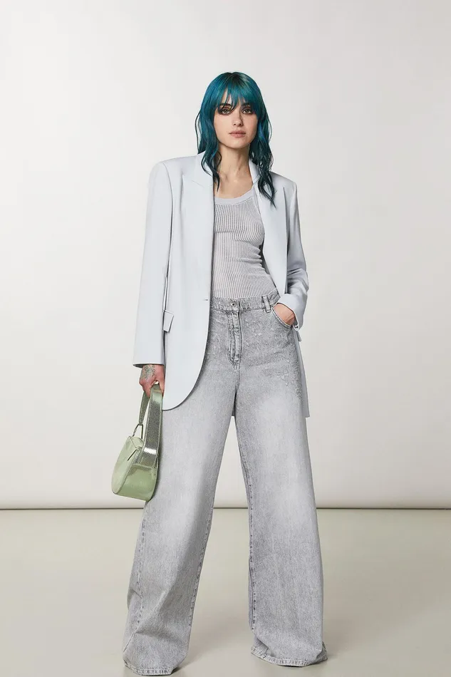 Jeans Women Patrizia Pepe Soft Cotton Pants Mineral Gray Wash