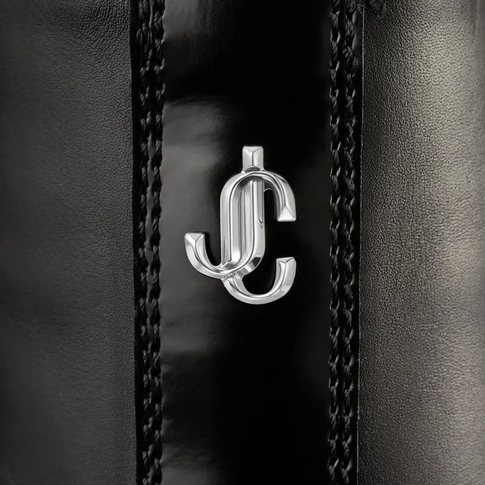 JesseF Black Calf Leather Cowboy Boots Black Women JIMMY CHOO Boots