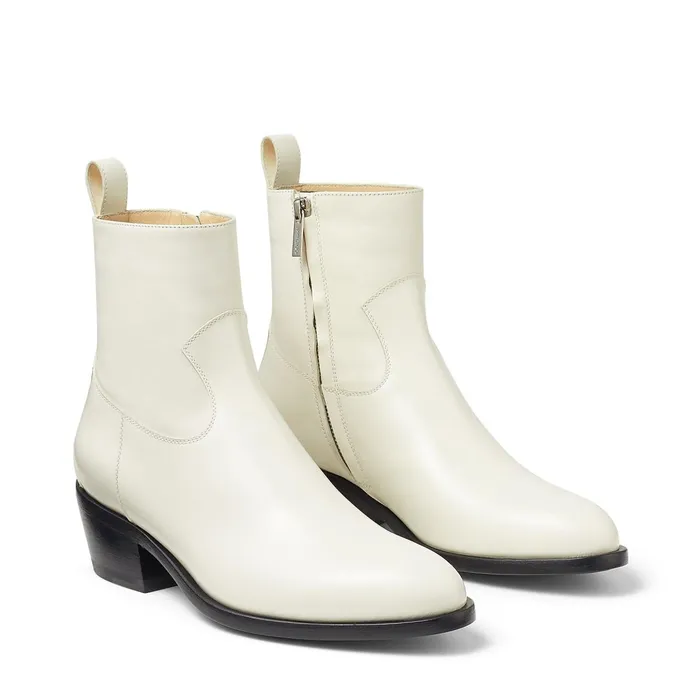 JesseF Latte Calf Leather Cowboy Boots Latte Women JIMMY CHOO Boots