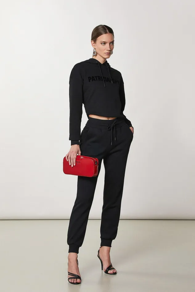 Joggers Women Patrizia Pepe Logo Jogger Pants Nero