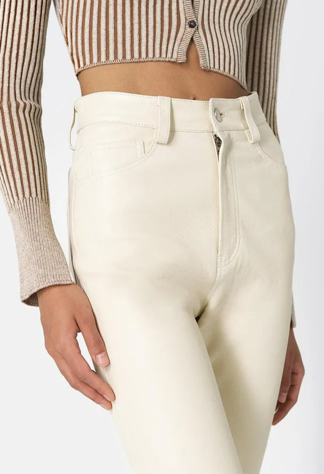 John Elliott Bottoms Leather High Rise Skinny Pant Salt 8211 Women John Elliott Bottoms Leather High Rise Skinny Pant Salt 8211 Women