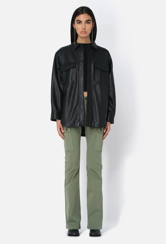 John Elliott Bottoms Low Rise Boot Cut Cargo Olive 8211 Women