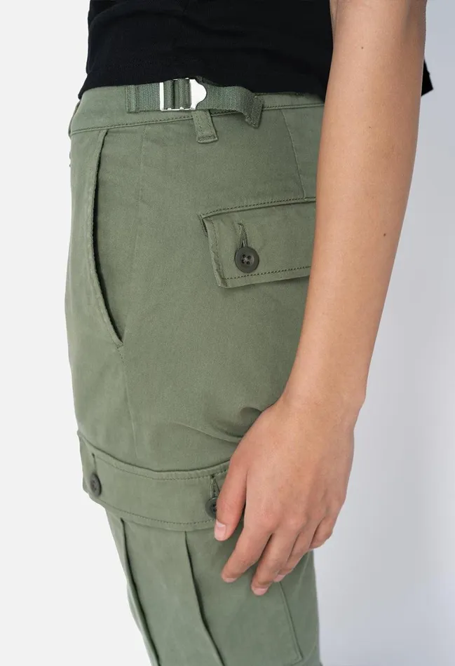 John Elliott Bottoms Low Rise Boot Cut Cargo Olive 8211 Women